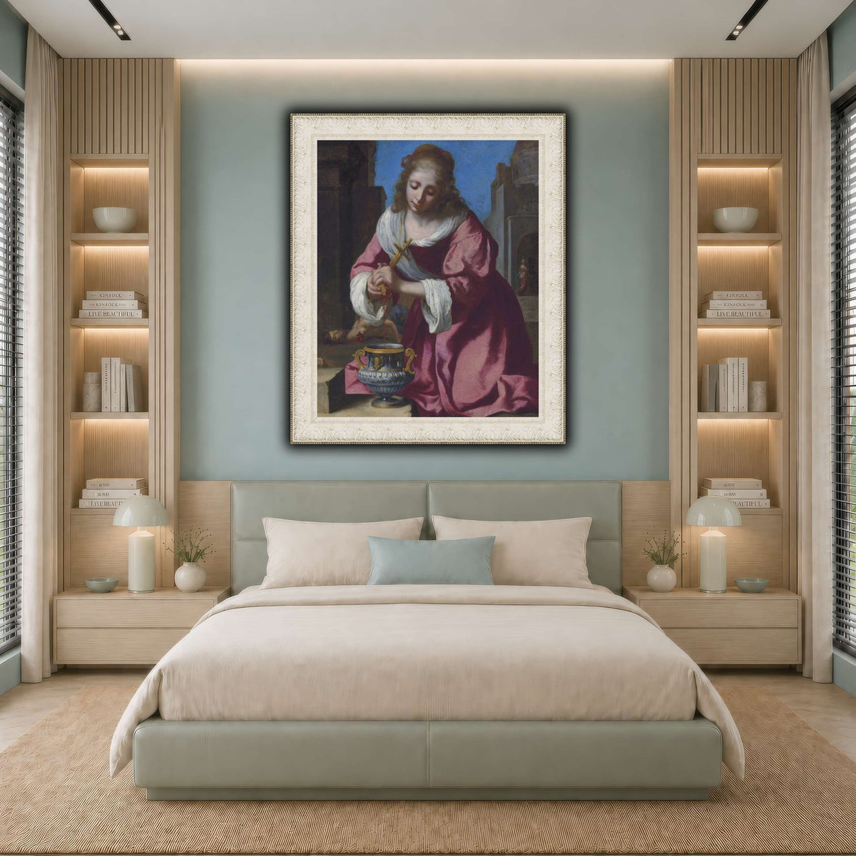 SaintPraxedisJohannesVermeerPainting cool-bedroom