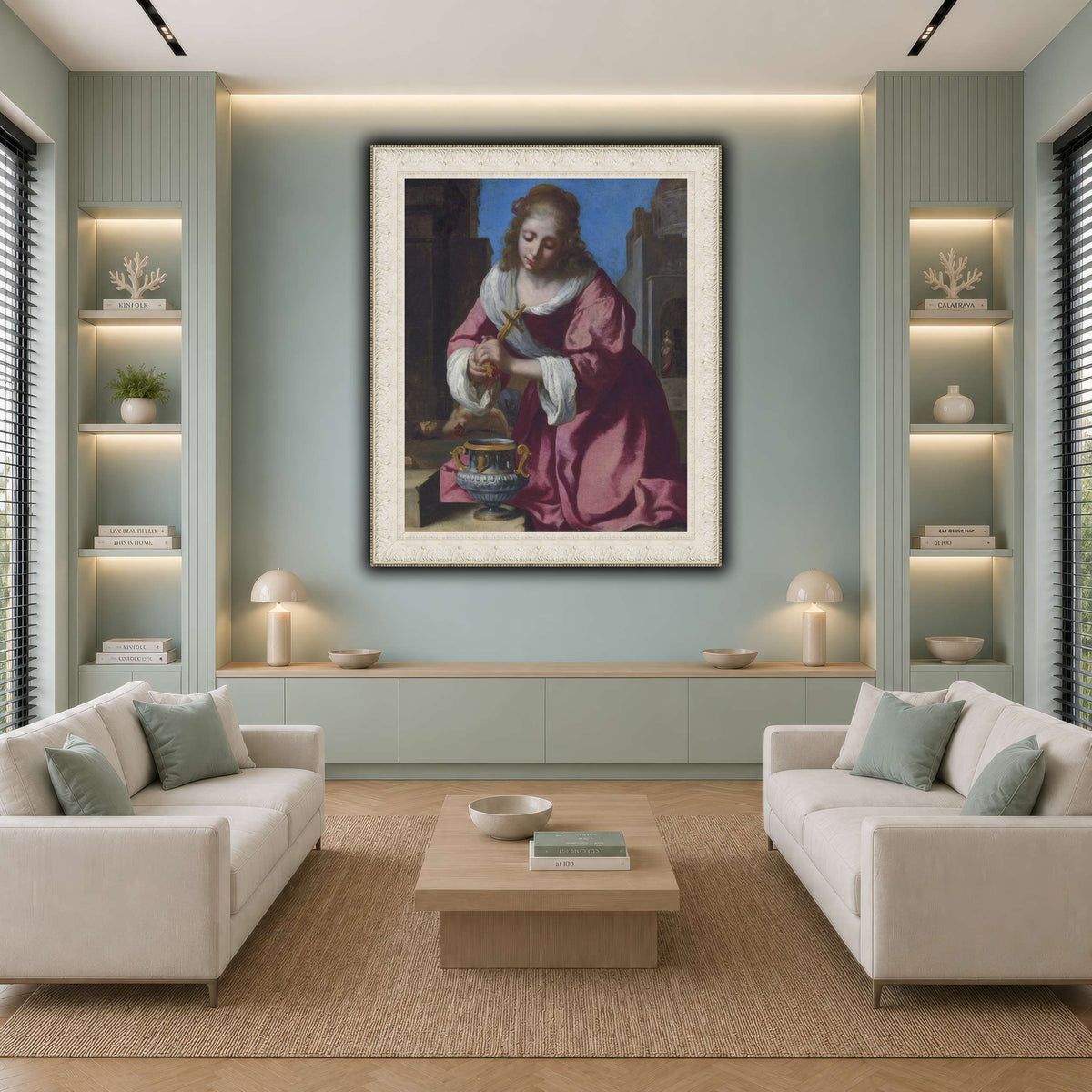 SaintPraxedisJohannesVermeerPainting cool-living room