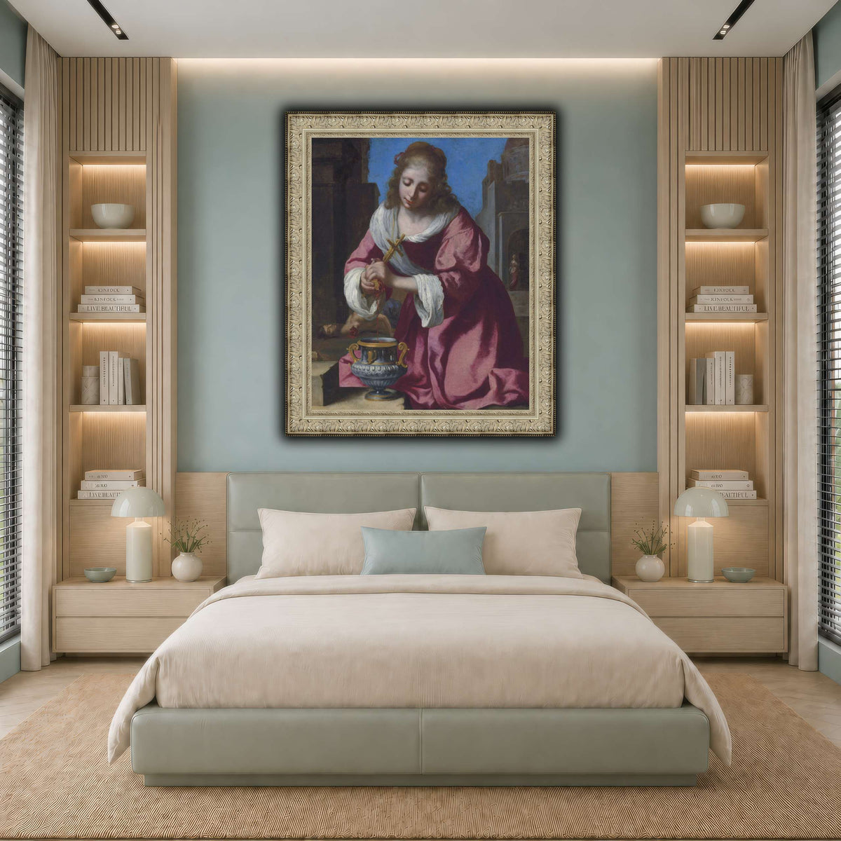 SaintPraxedisJohannesVermeerPainting cool-bedroom