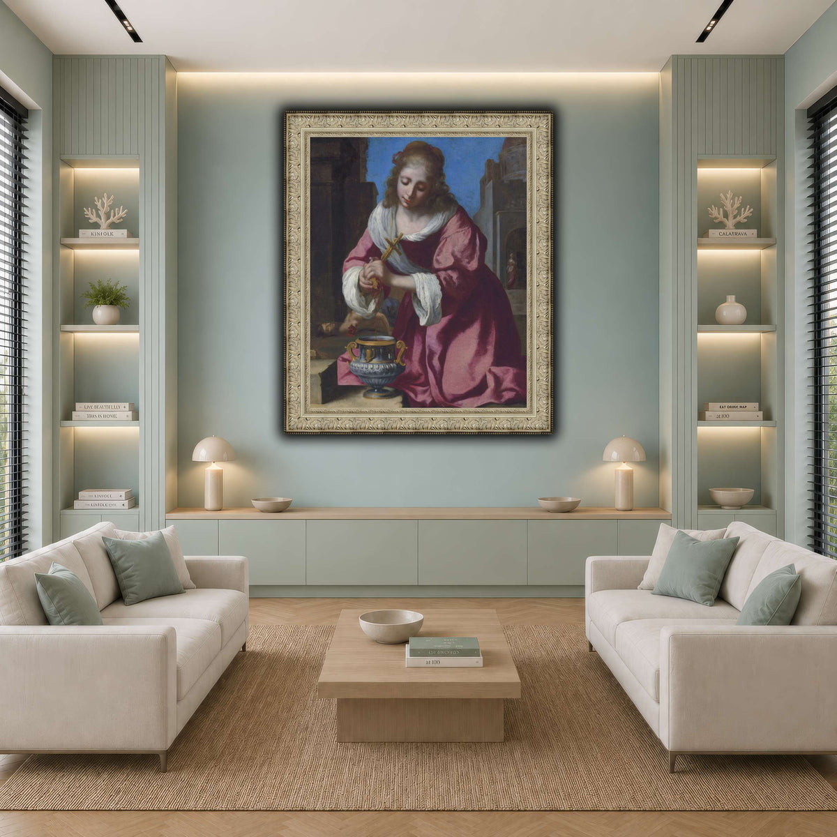 SaintPraxedisJohannesVermeerPainting cool-living room