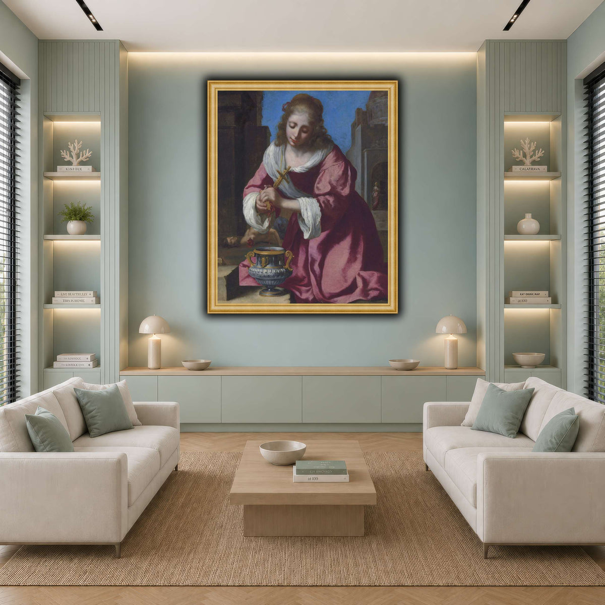 SaintPraxedisJohannesVermeerPainting cool-living room