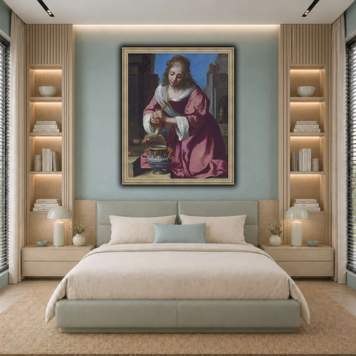 SaintPraxedisJohannesVermeerPainting cool-bedroom