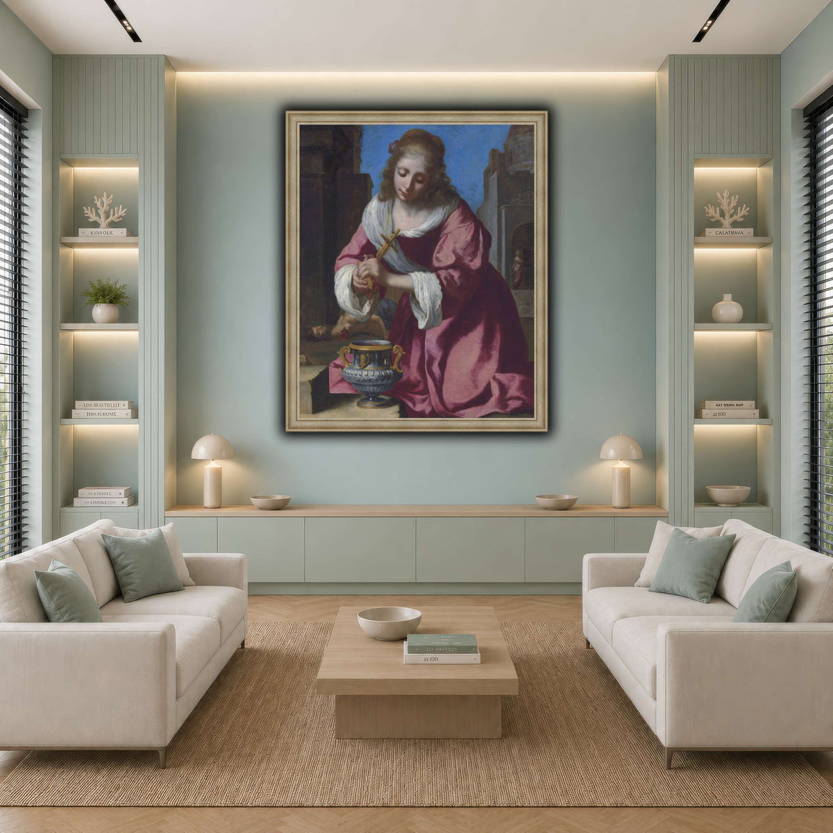 SaintPraxedisJohannesVermeerPainting cool-living room