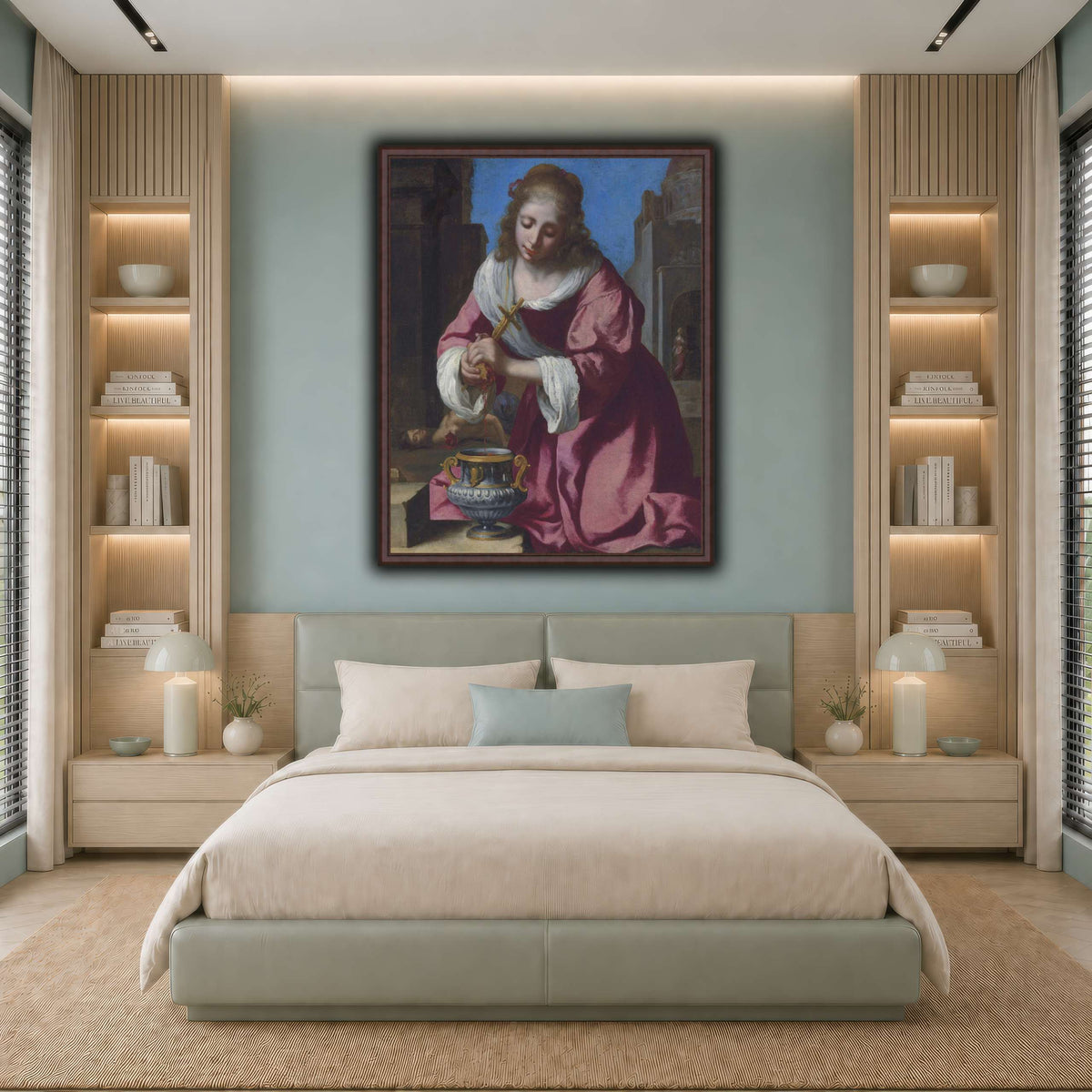 SaintPraxedisJohannesVermeerPainting cool-bedroom