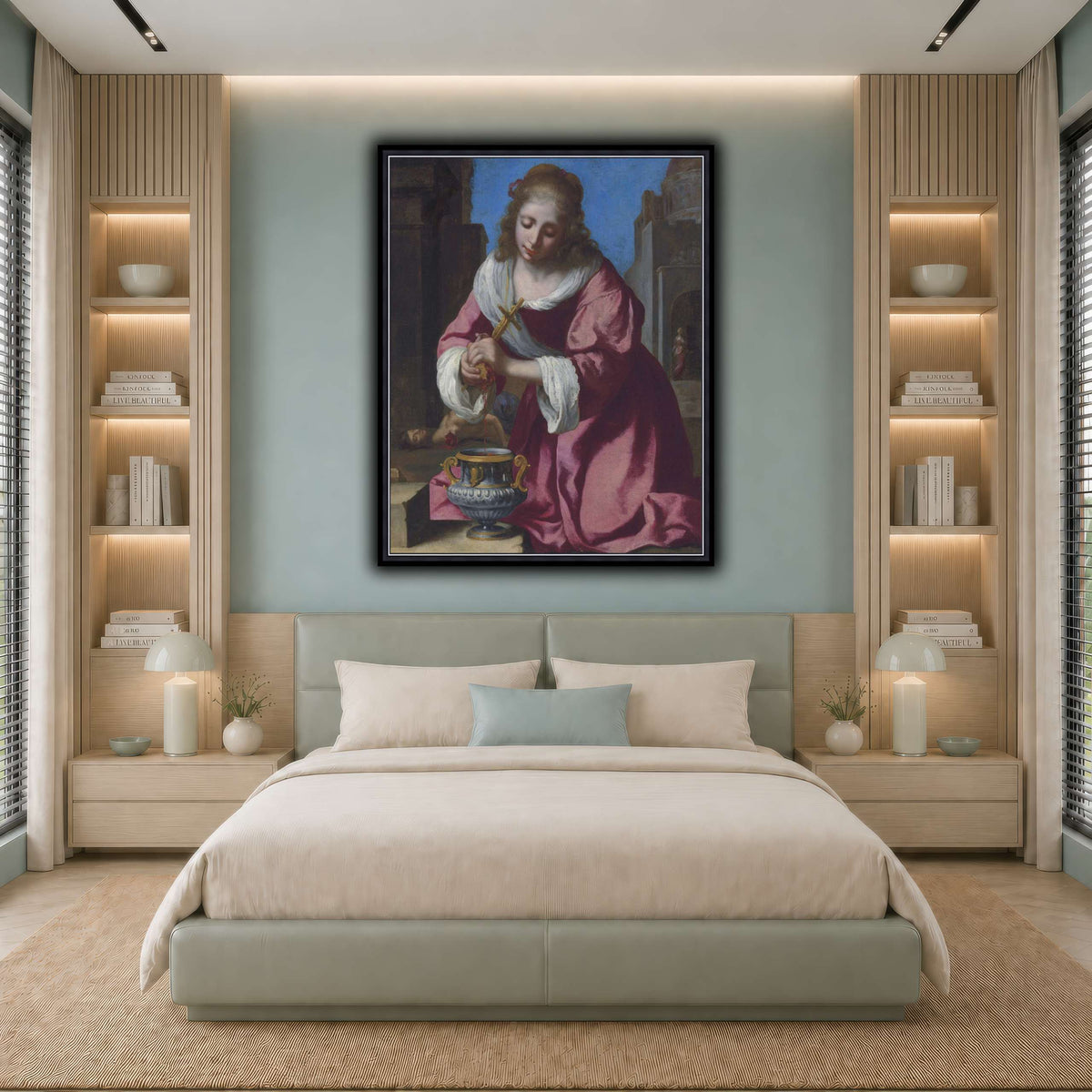 SaintPraxedisJohannesVermeerPainting cool-bedroom