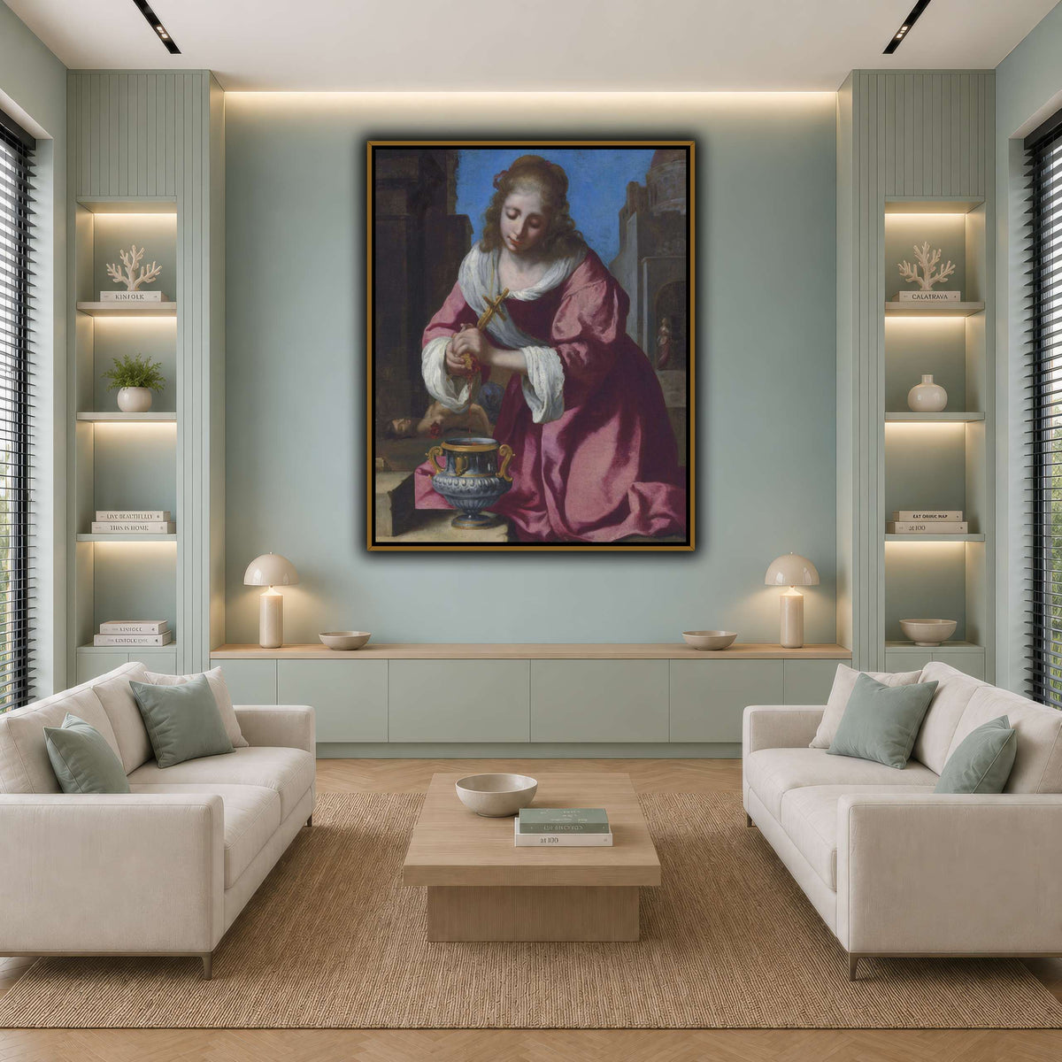 SaintPraxedisJohannesVermeerPainting cool-living room