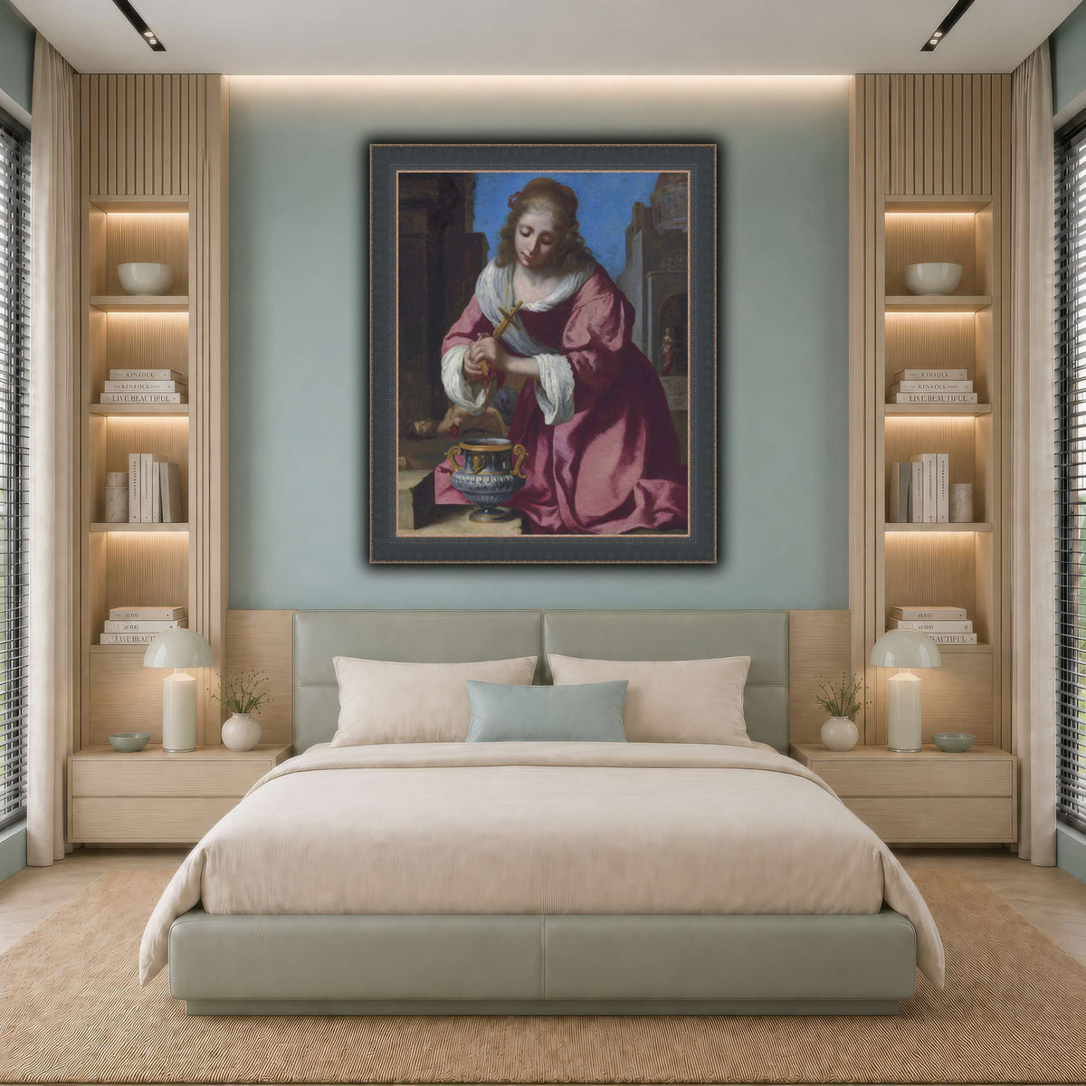 SaintPraxedisJohannesVermeerPainting cool-bedroom