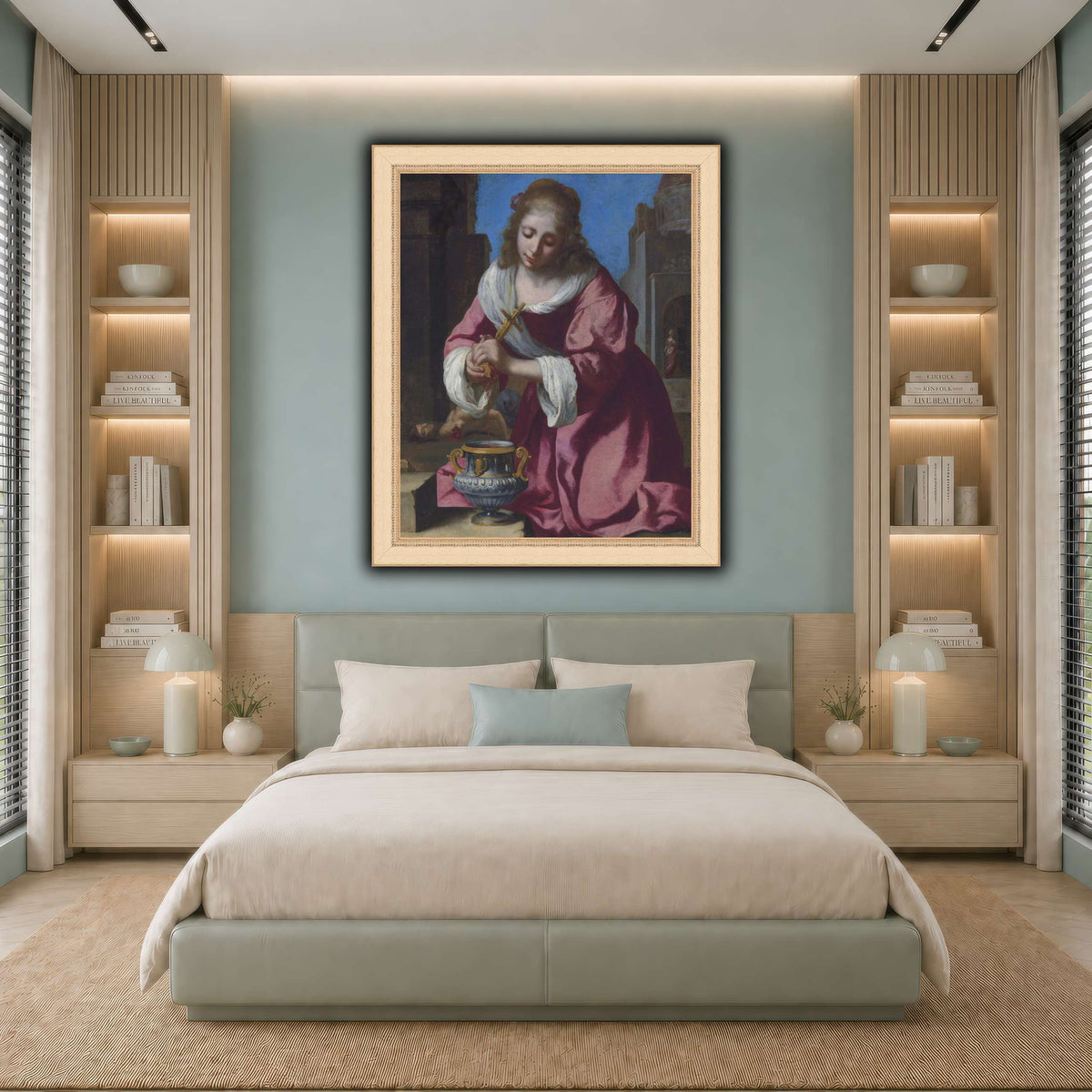SaintPraxedisJohannesVermeerPainting cool-bedroom