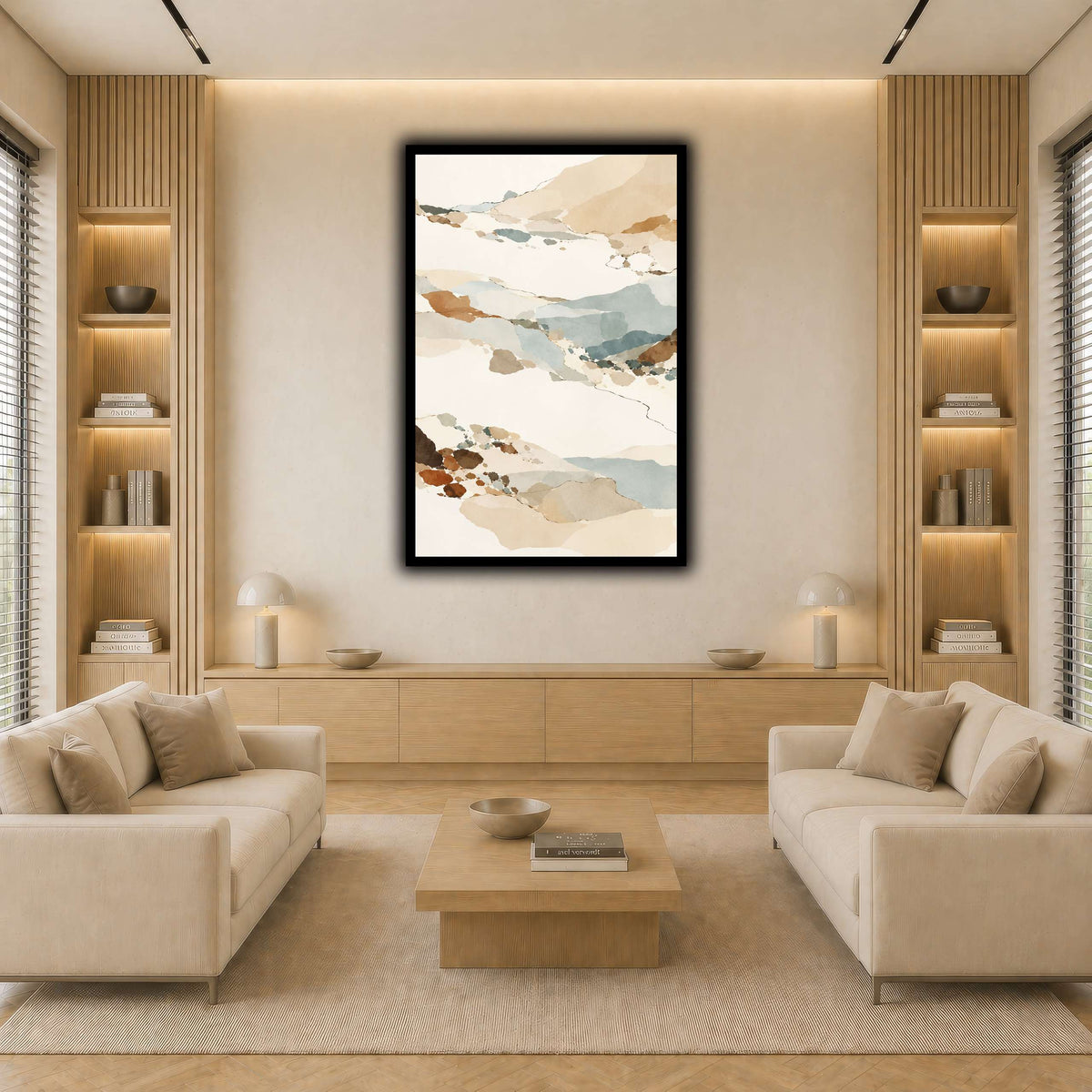 Sandbar Atlas in Quiet Fragments-9 light neutral-living room