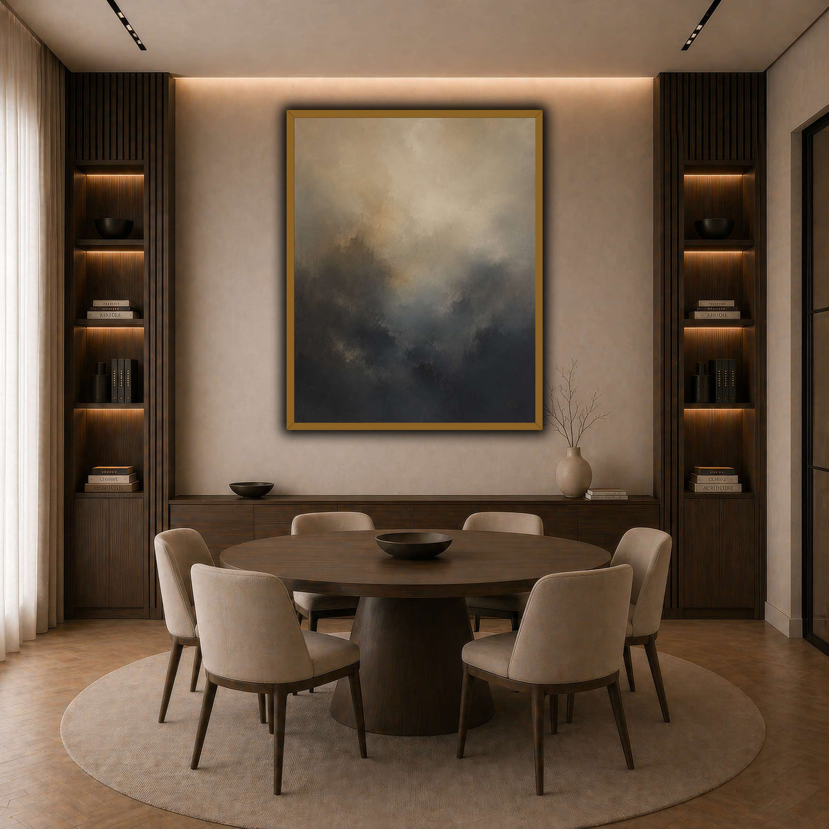 Soft Dusk dark neutral-dining room