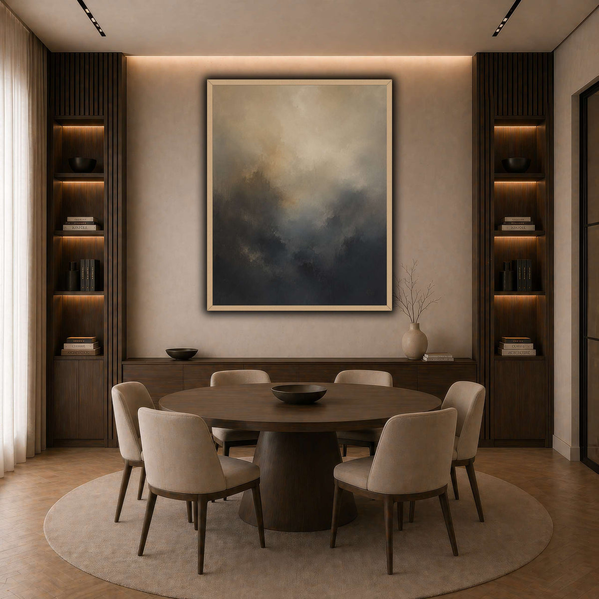 Soft Dusk dark neutral-dining room
