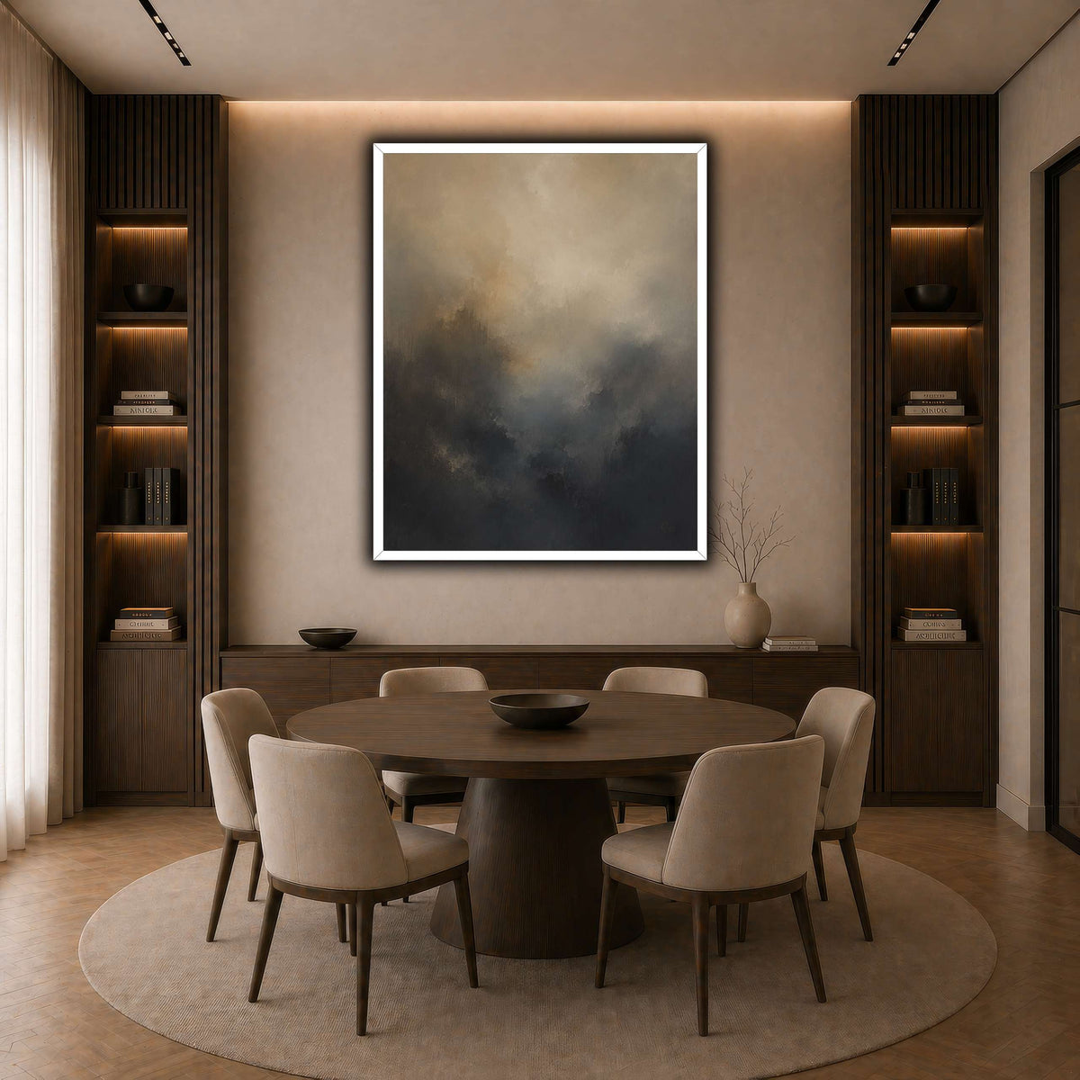 Soft Dusk dark neutral-dining room