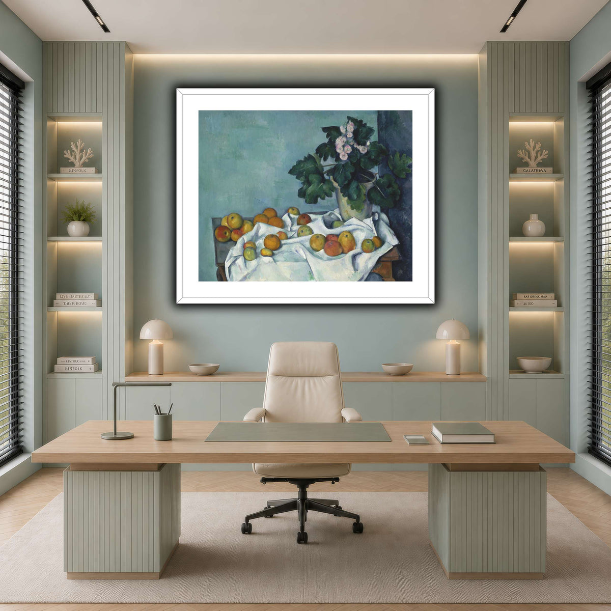 Still_Life_with_Apples_and_a_Pot_of_Primroses_Paul_Cezanne cool-office