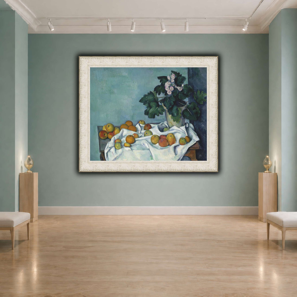 Still_Life_with_Apples_and_a_Pot_of_Primroses_Paul_Cezanne cool-agallery