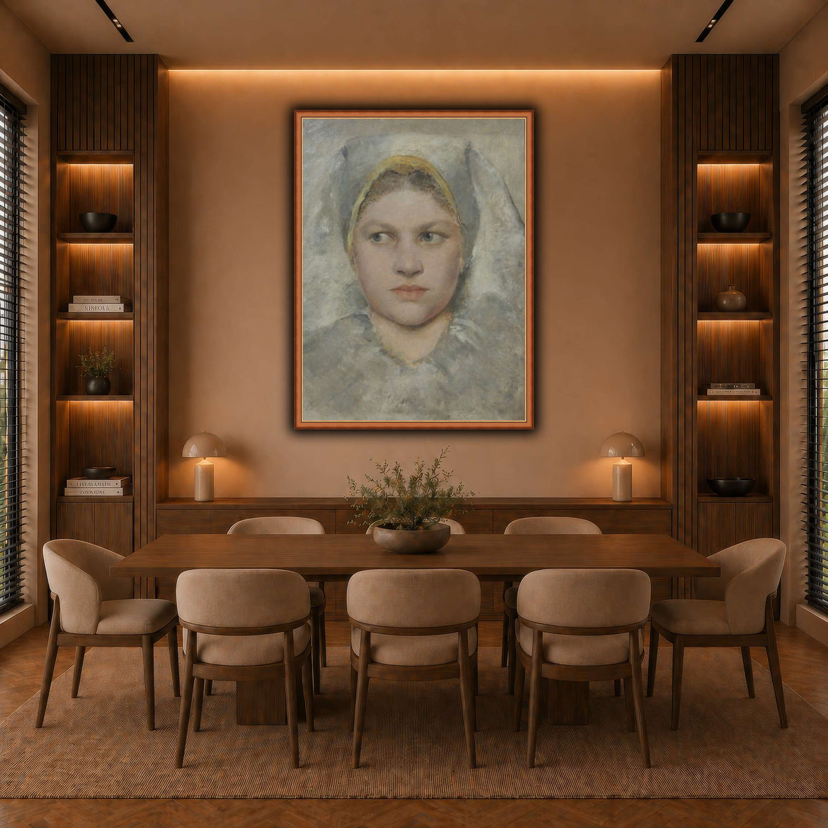 Studienkopf_einer_Hannakin warm-dining room