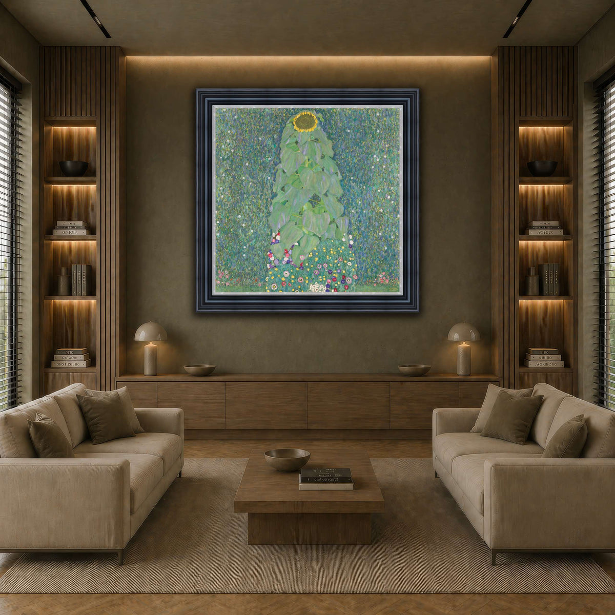 Sunflower_-_Gustav_Klimt earth-living room