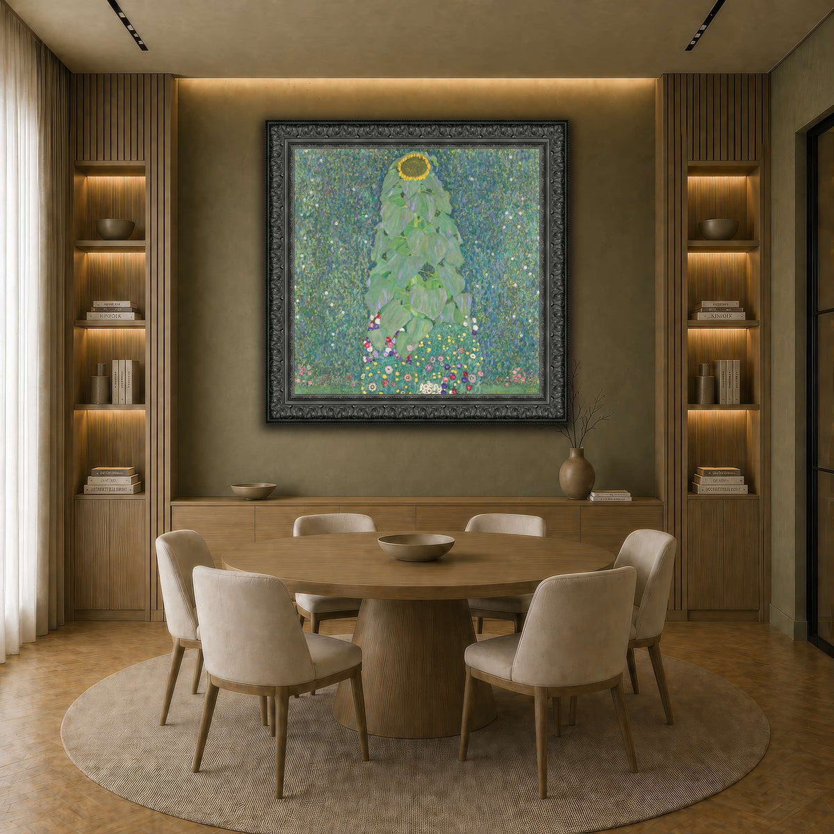 Sunflower_-_Gustav_Klimt earth-dining room