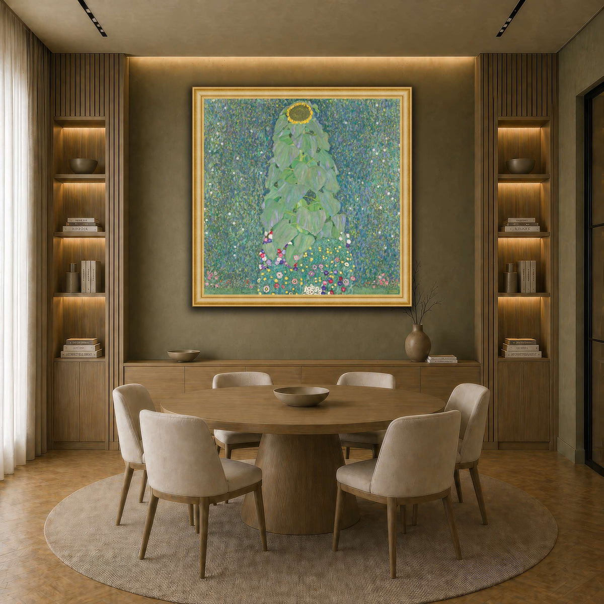 Sunflower_-_Gustav_Klimt earth-dining room