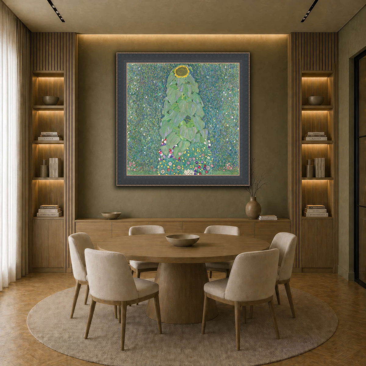 Sunflower_-_Gustav_Klimt earth-dining room