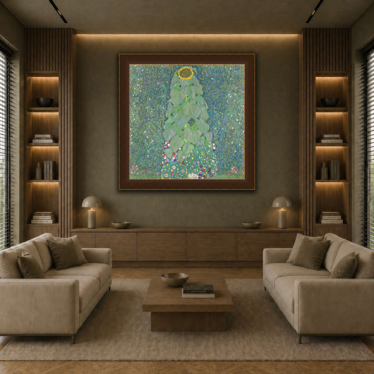 Sunflower_-_Gustav_Klimt earth-living room