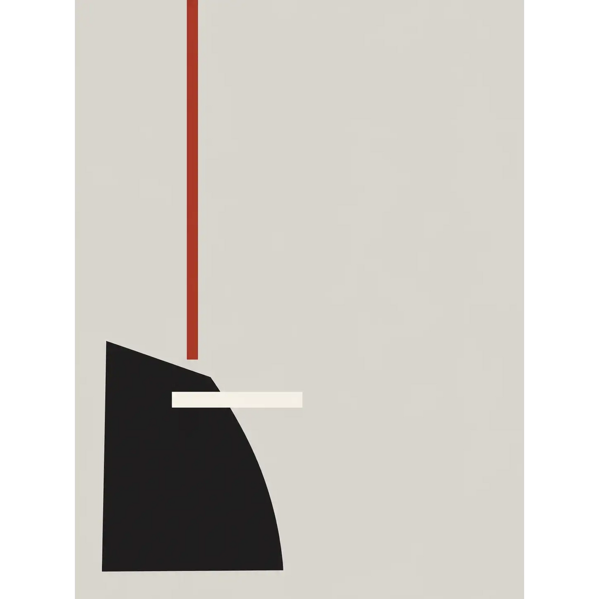 Suspended weight beneath a red line-9