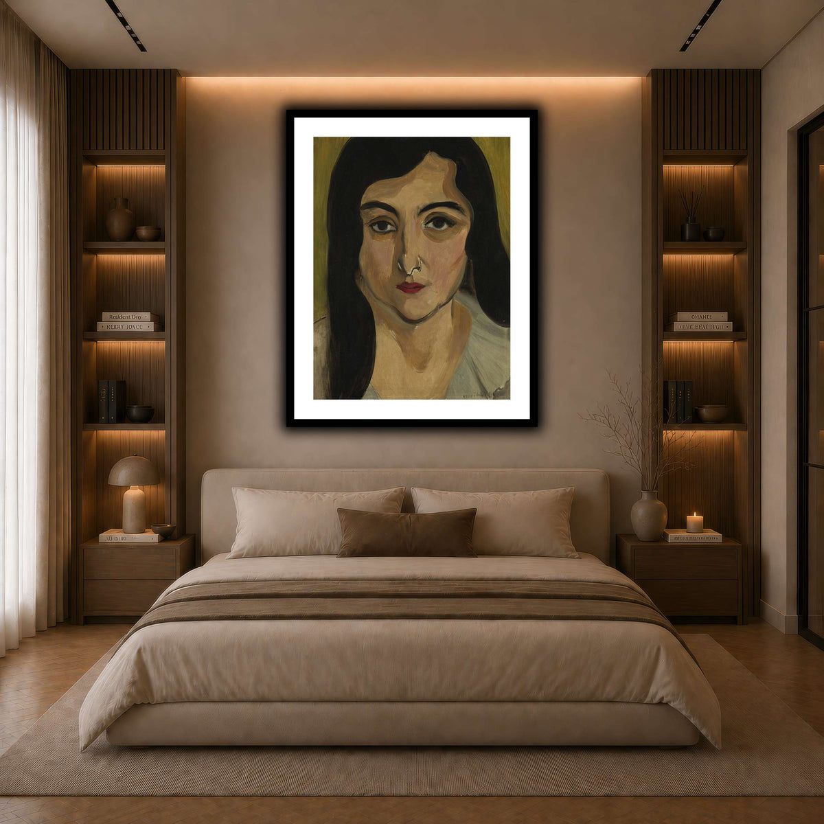 Tête_de_Femme_Henri_Matisse dark neutral-bedroom