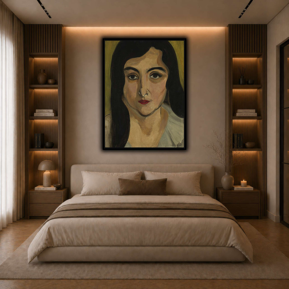 Tête_de_Femme_Henri_Matisse dark neutral-bedroom