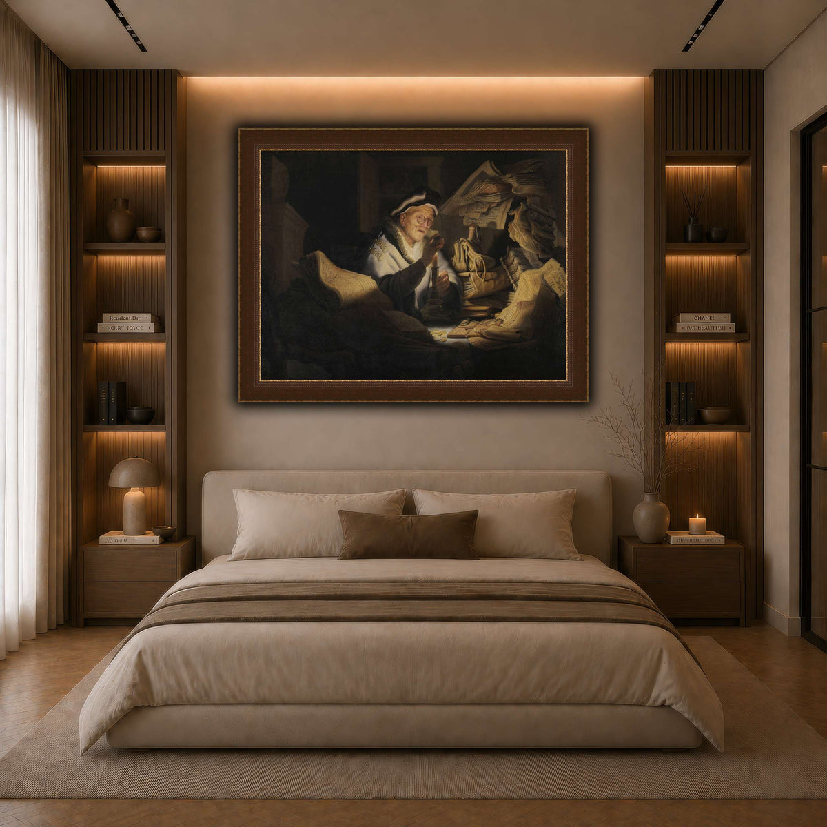 The-Money-Changer_Rembrandt-van-Rijn dark neutral-bedroom