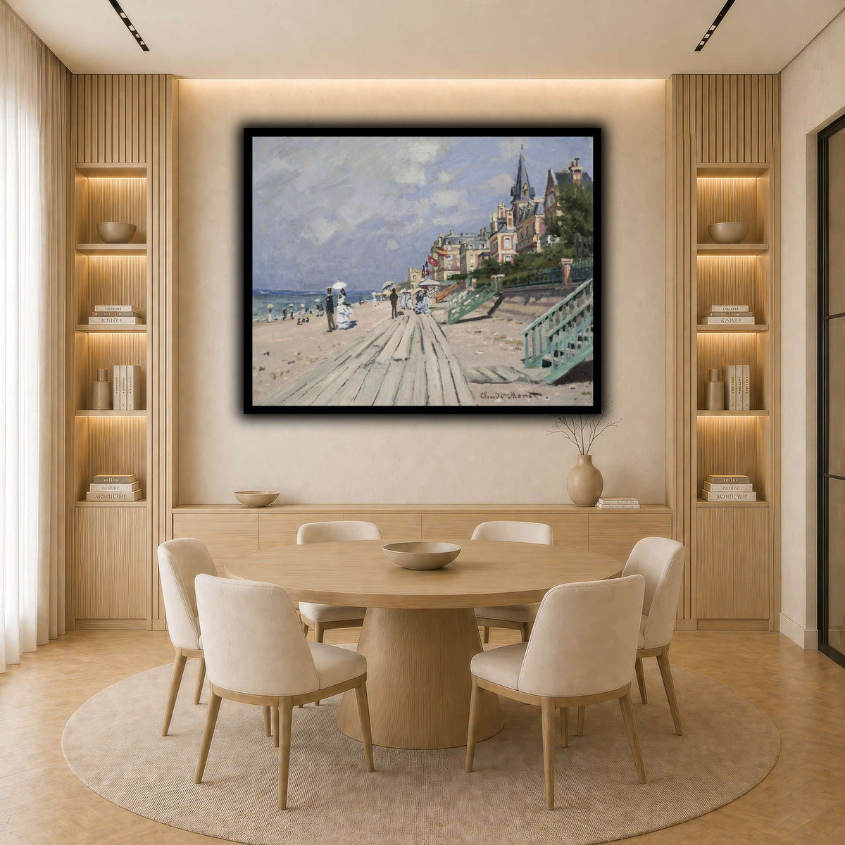 The_Beach_at_Trouville_1948 light neutral-dining room