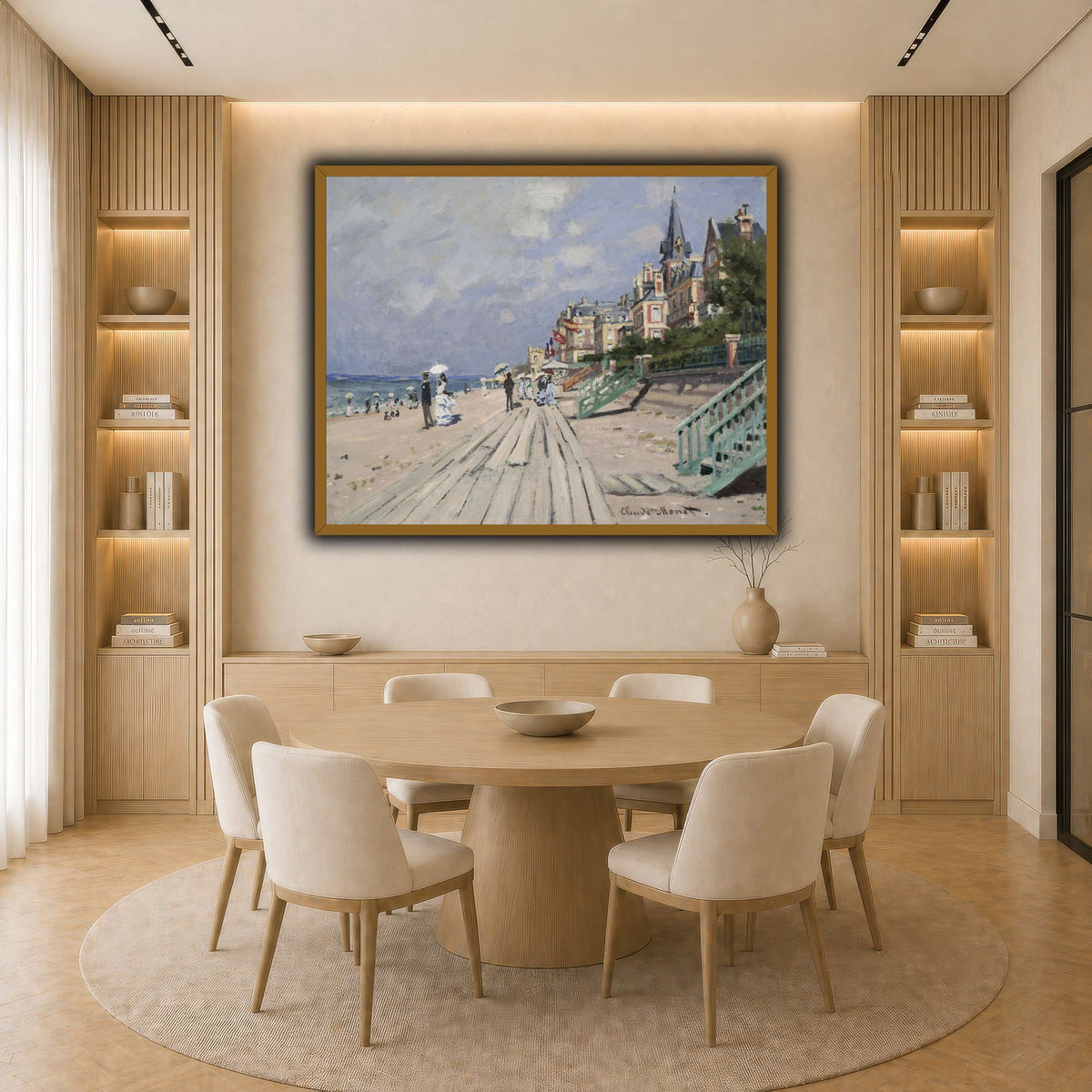 The_Beach_at_Trouville_1948 light neutral-dining room