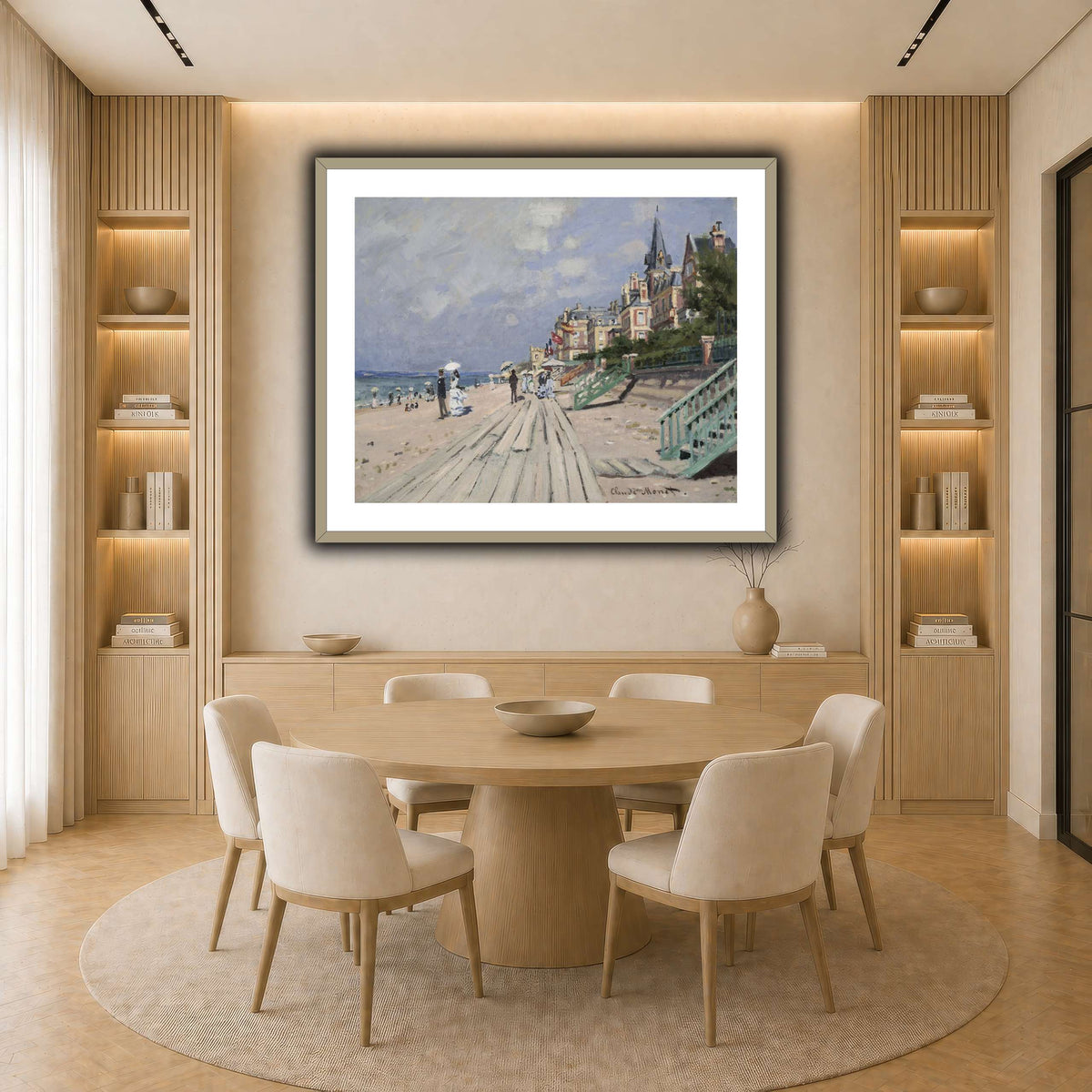 The_Beach_at_Trouville_1948 light neutral-dining room