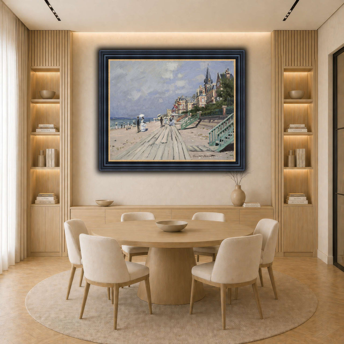 The_Beach_at_Trouville_1948 light neutral-dining room