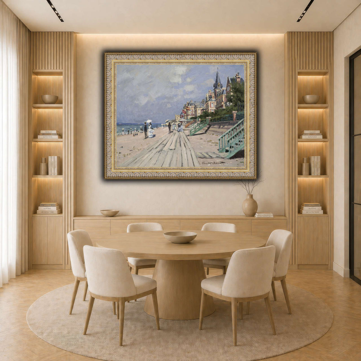 The_Beach_at_Trouville_1948 light neutral-dining room