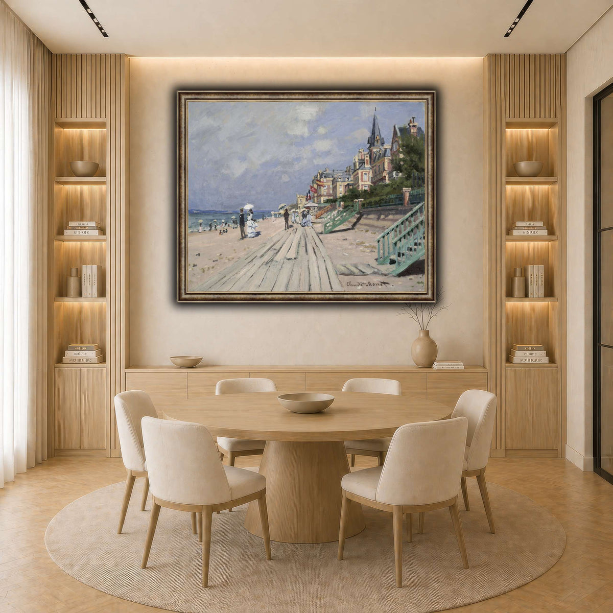 The_Beach_at_Trouville_1948 light neutral-dining room