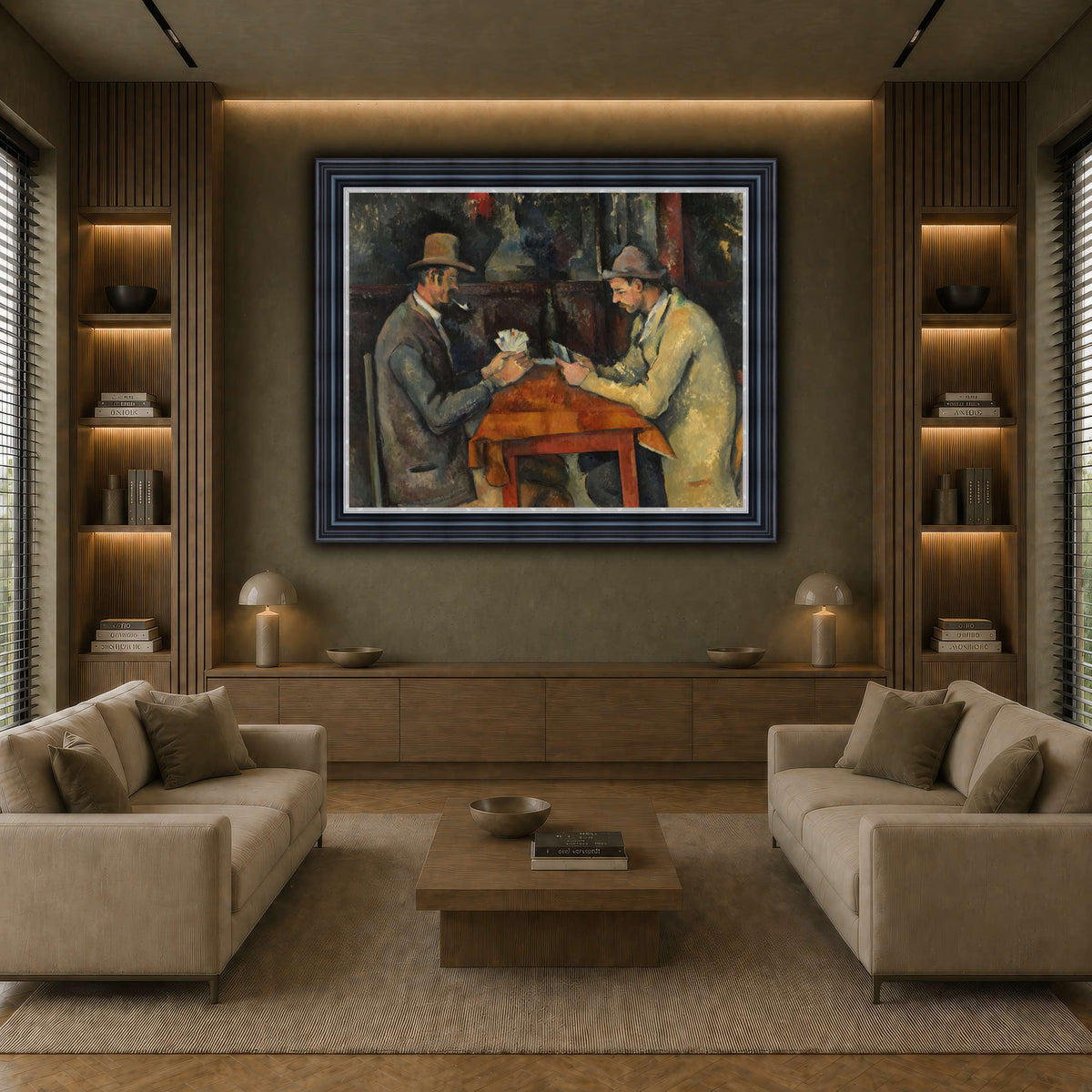 The_Card_Players_by_Paul_Cezanne earth-living room