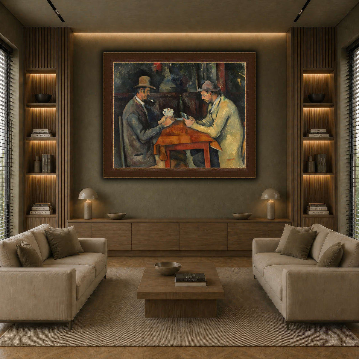 The_Card_Players_by_Paul_Cezanne earth-living room