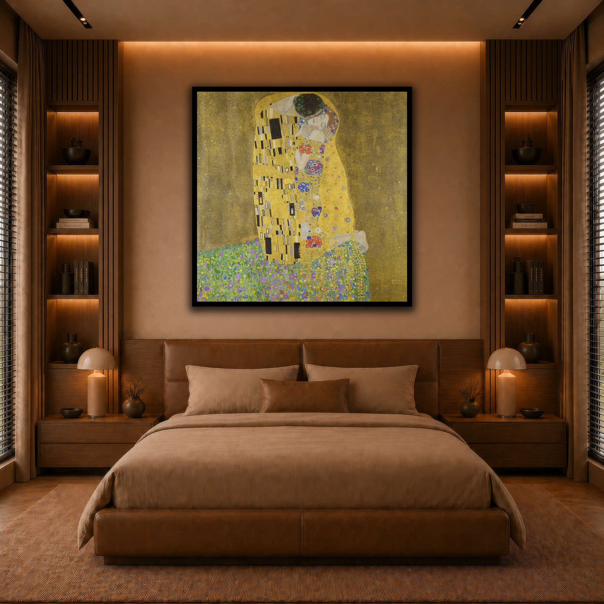 The_Kiss_-_Gustav_Klimt warm-bedroom
