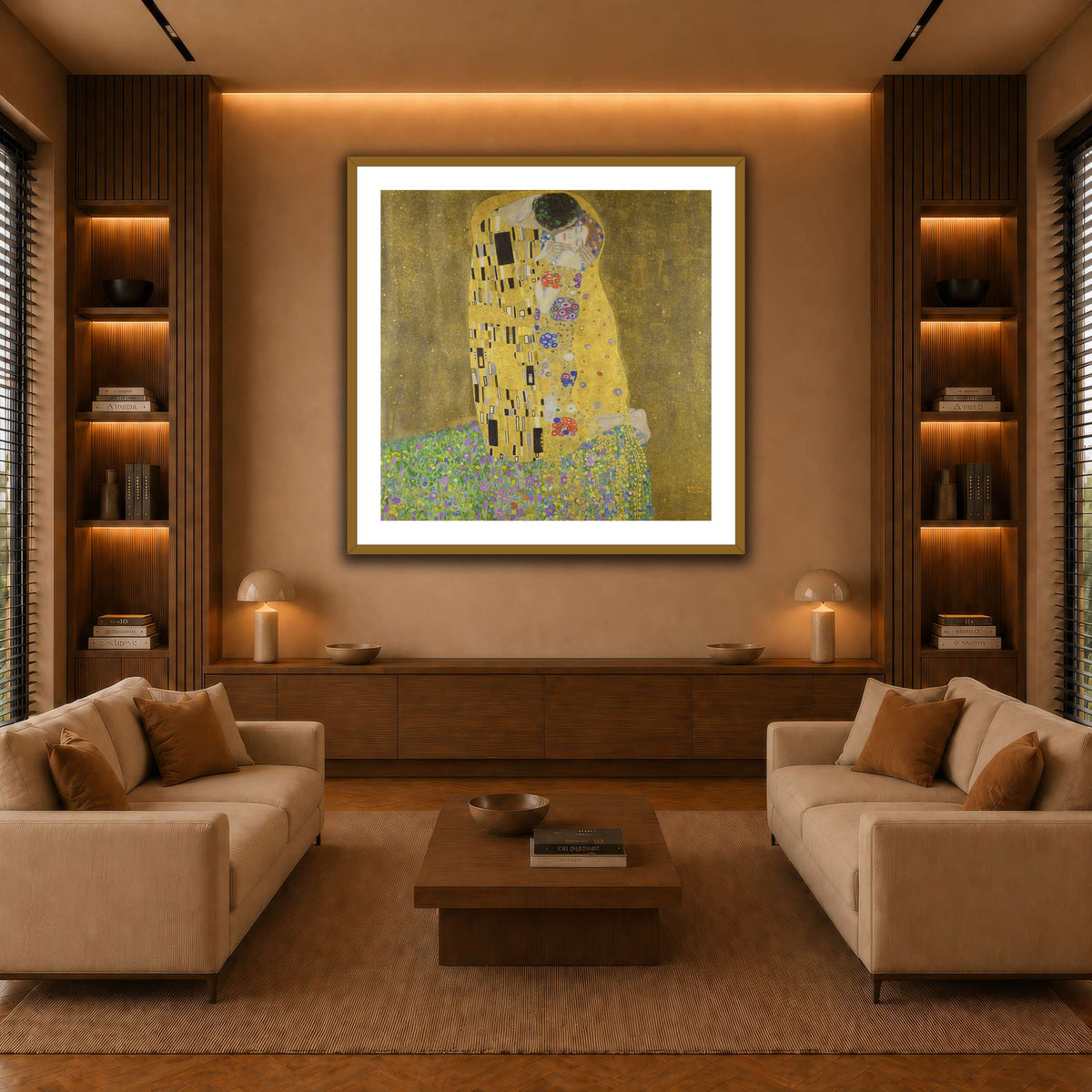 The_Kiss_-_Gustav_Klimt warm-living-room