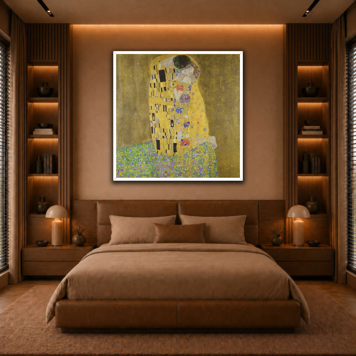 The_Kiss_-_Gustav_Klimt warm-bedroom