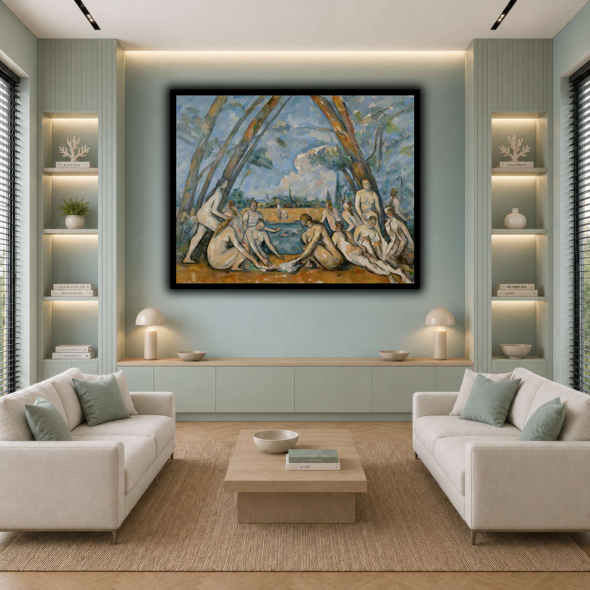 The_Large_Bathers_by_Paul_Cezanne cool-living room