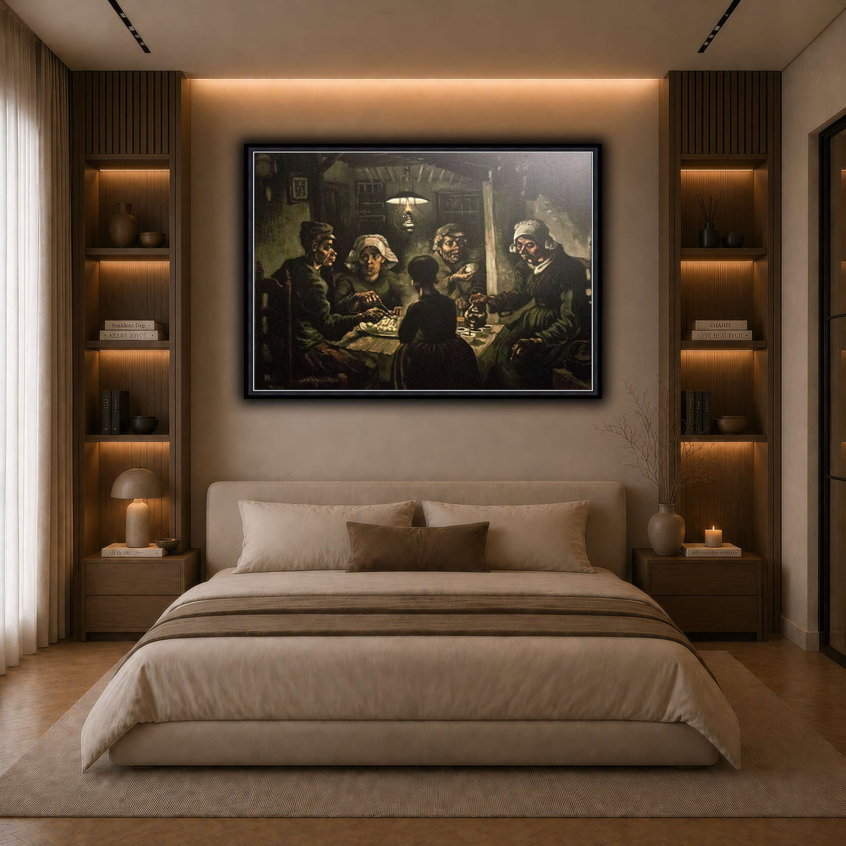 The_Potato_Eaters dark neutral-bedroom