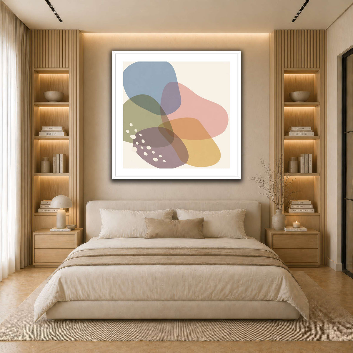 Translucent Polygon Constellation-2 light neutral- bedroom