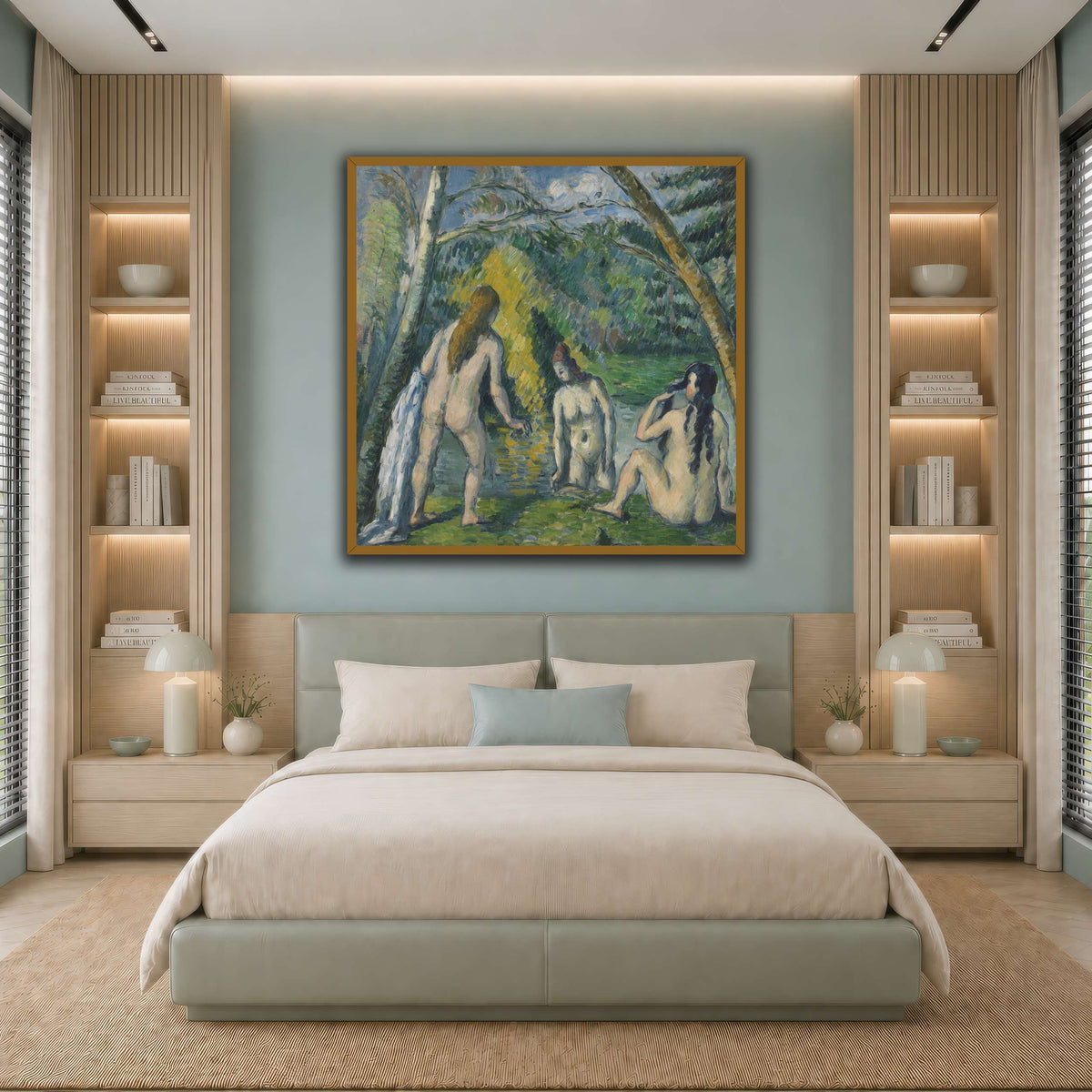 Trois_baigneuses_by_Paul_Cezanne cool-bedroom