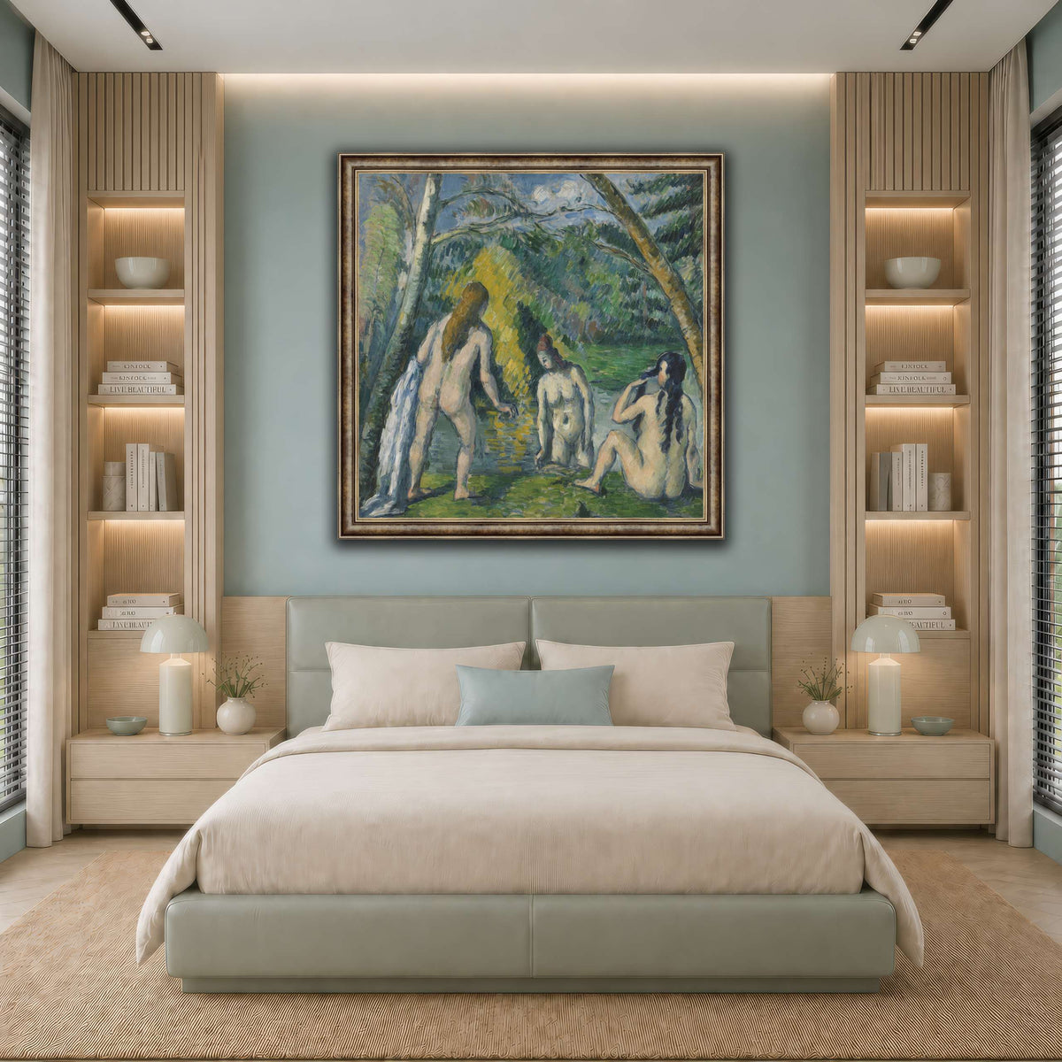 Trois_baigneuses_by_Paul_Cezanne cool-bedroom