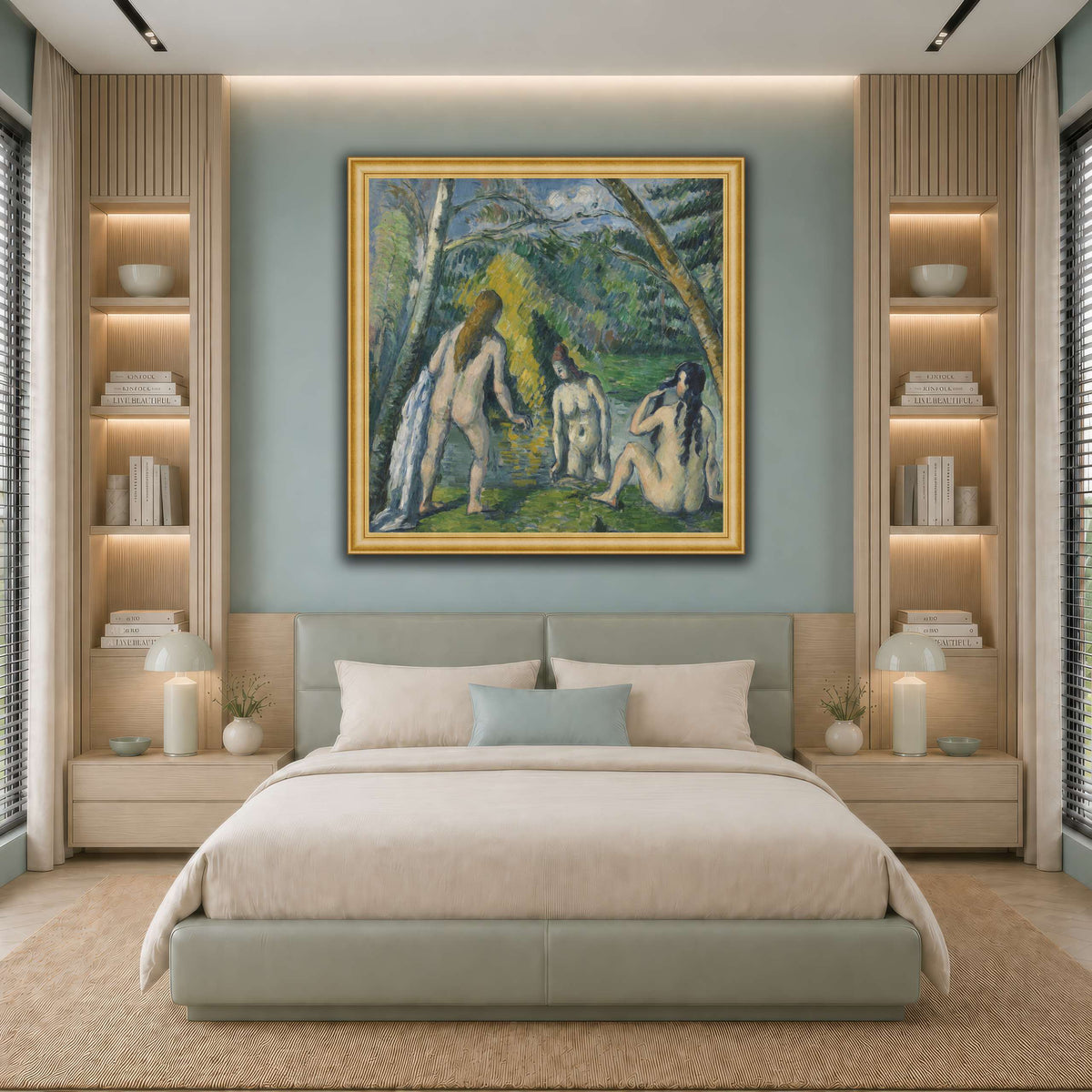 Trois_baigneuses_by_Paul_Cezanne cool-bedroom