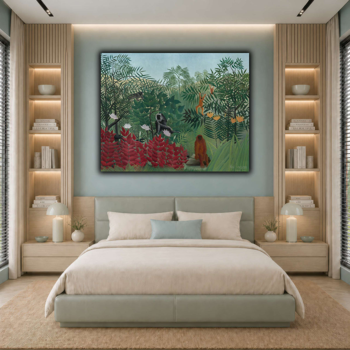 Tropical-Forest-with-Monkeys-1910_Henri-Rousseau cool-bedroom
