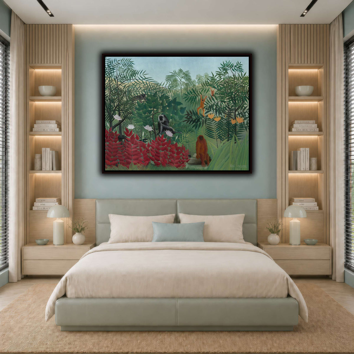 Tropical-Forest-with-Monkeys-1910_Henri-Rousseau cool-bedroom