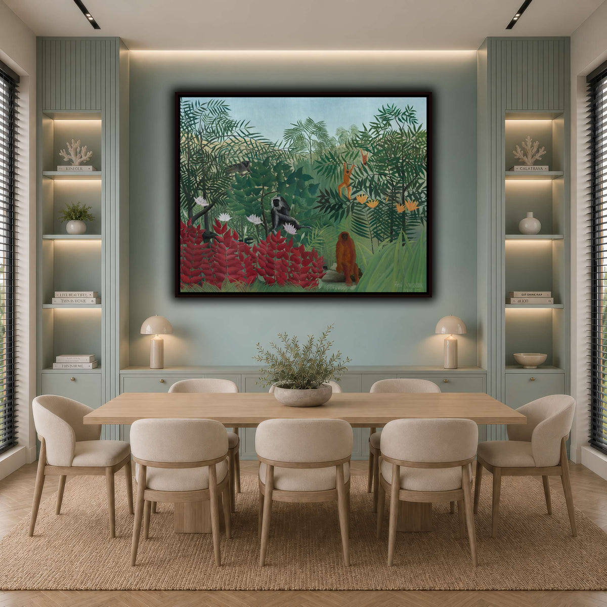 Tropical-Forest-with-Monkeys-1910_Henri-Rousseau cool-dining