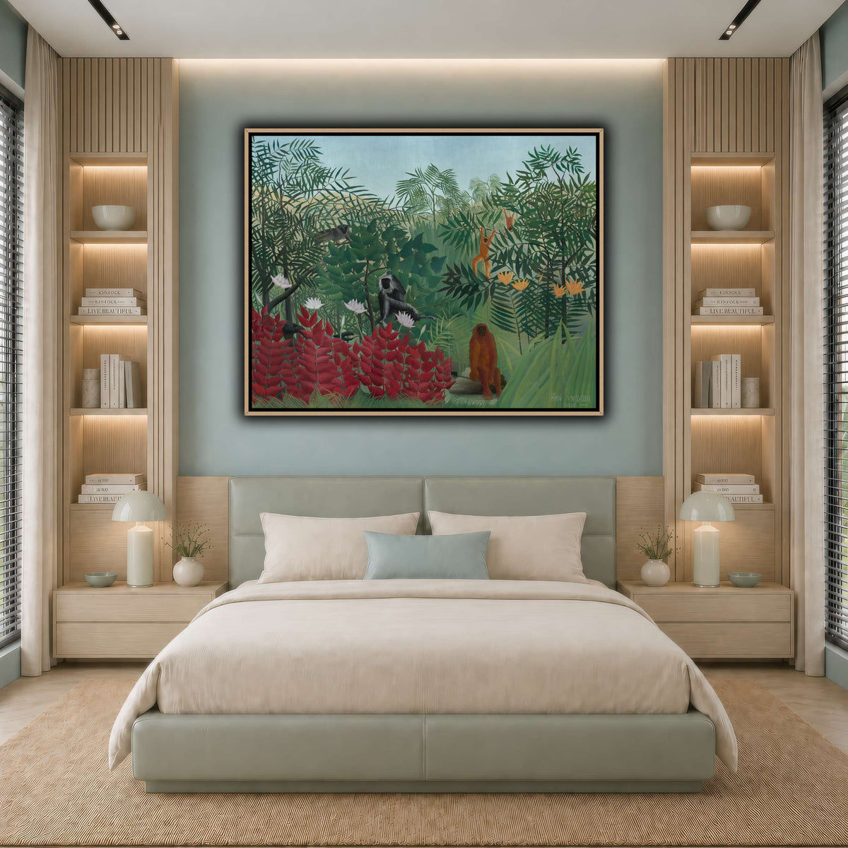 Tropical-Forest-with-Monkeys-1910_Henri-Rousseau cool-bedroom
