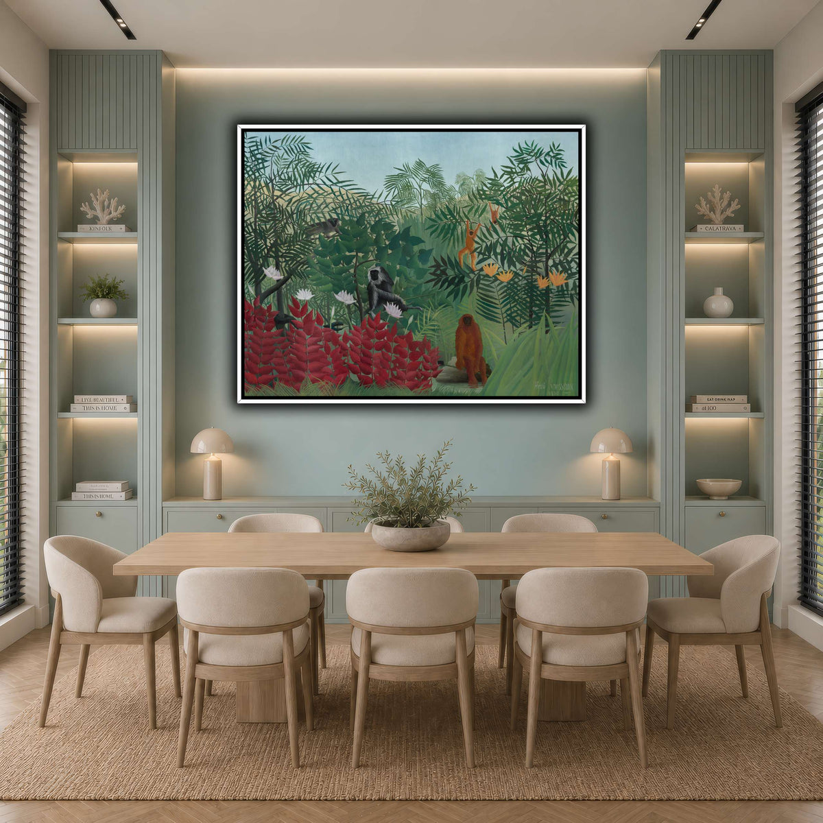 Tropical-Forest-with-Monkeys-1910_Henri-Rousseau cool-dining